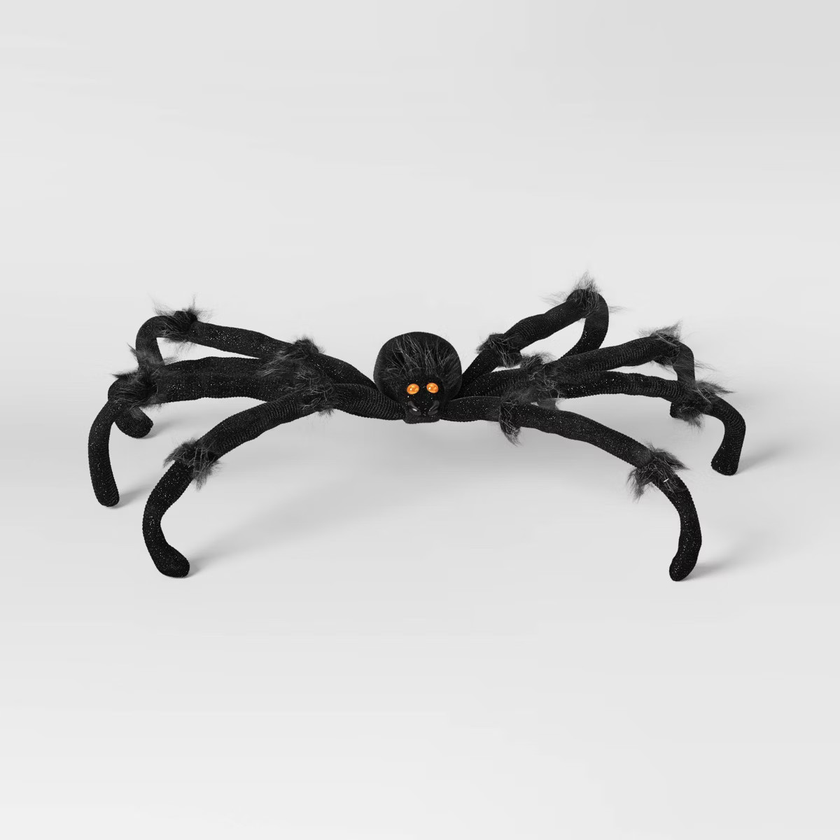 20" Plush Spider Black Halloween Decorative Prop - Hyde & EEK! Boutique™: Iridescent Eyes, Indo... | Target