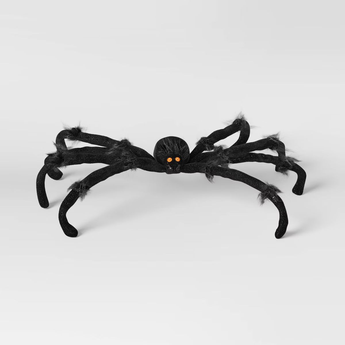 20" Plush Spider Black Halloween Decorative Prop - Hyde & EEK! Boutique™: Iridescent Eyes, Indo... | Target