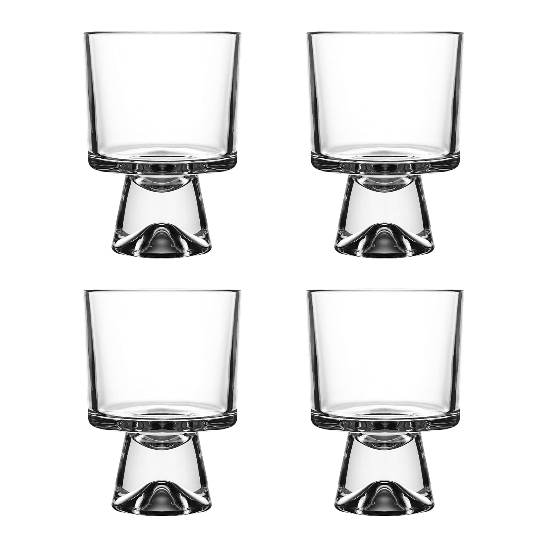 4 Set 8.2 oz Glass Dessert Bowls Cups, Footed Dessert Bowls for Ice Cream Trifle Fruit Pudding Sn... | Amazon (US)