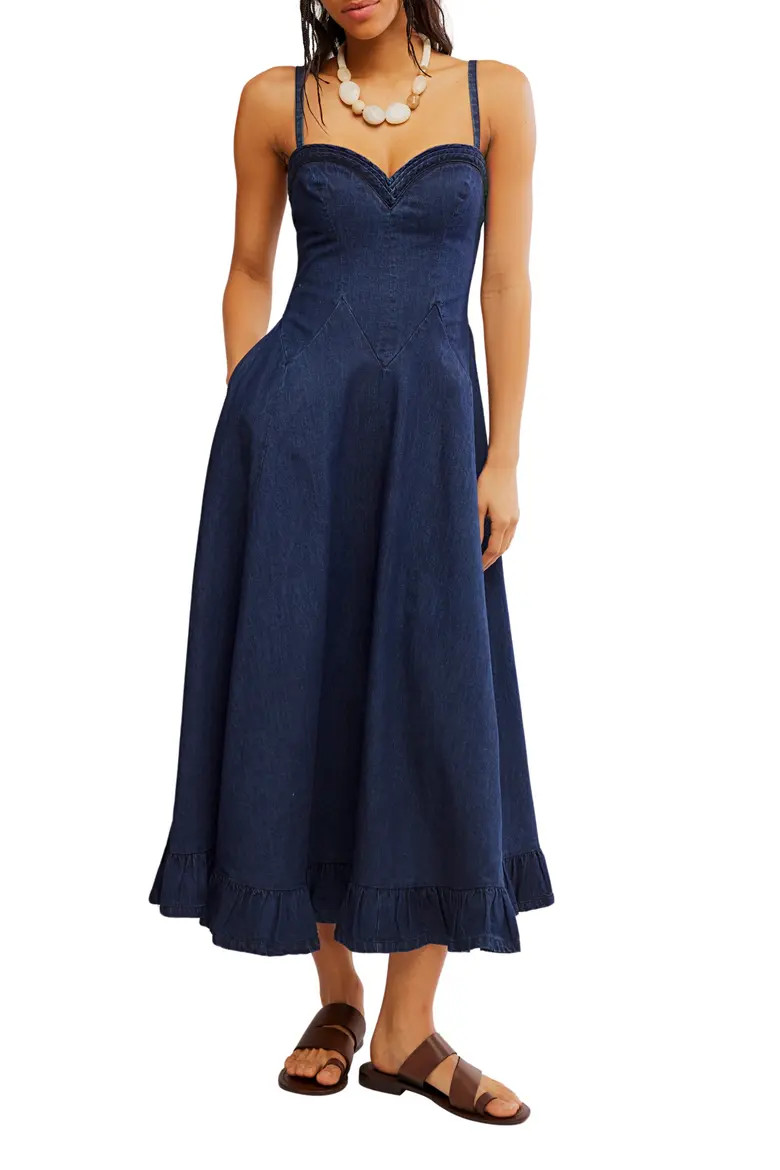 Another Season Denim Midi Dress (Women) | Nordstrom | Nordstrom