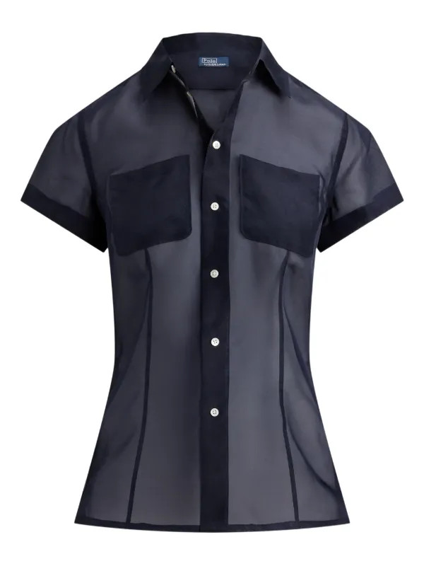 Polo Ralph Lauren classic-collar Shirt | Blue | FARFETCH | Farfetch Global