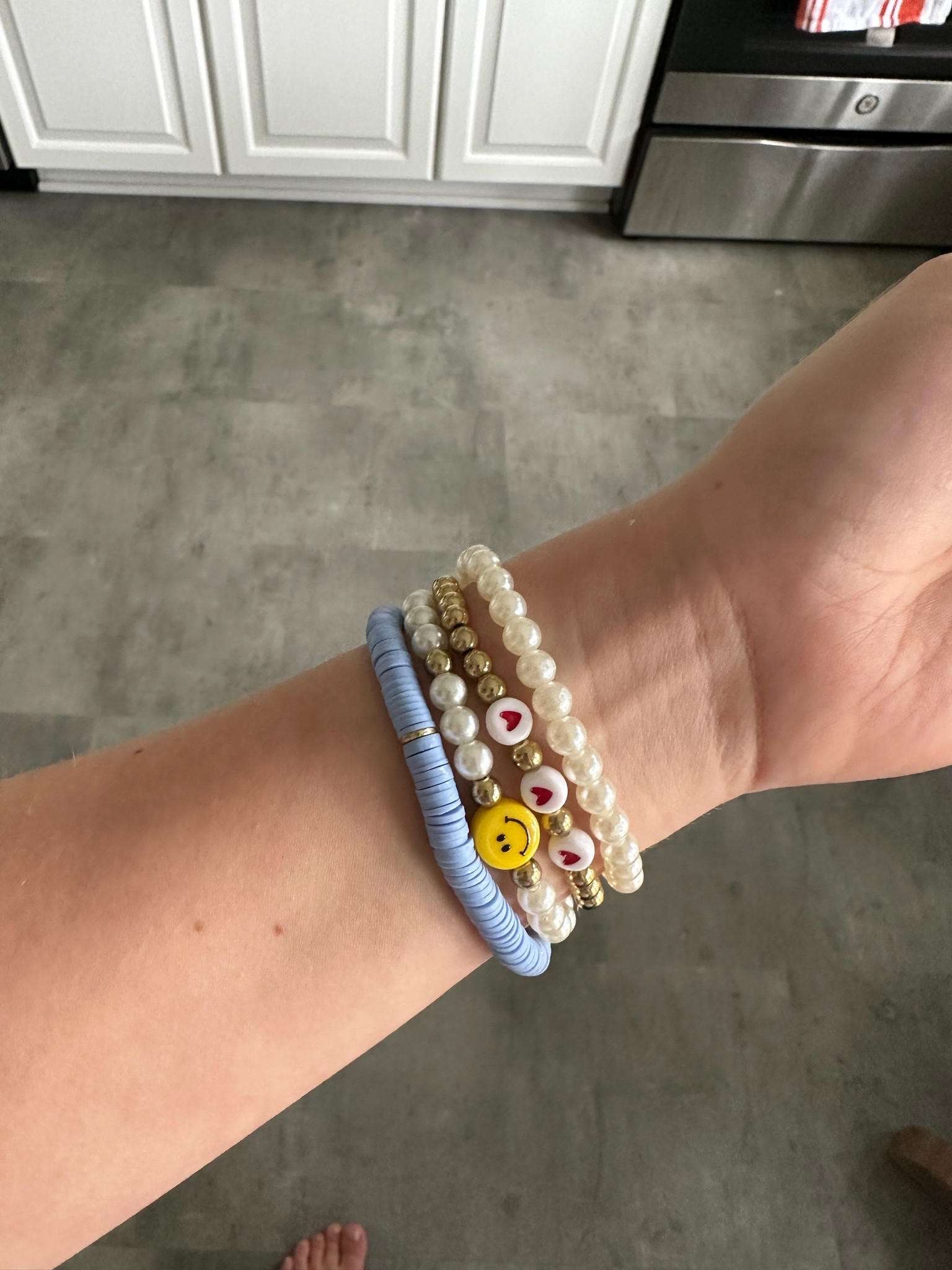 Beaded watch band for summer 