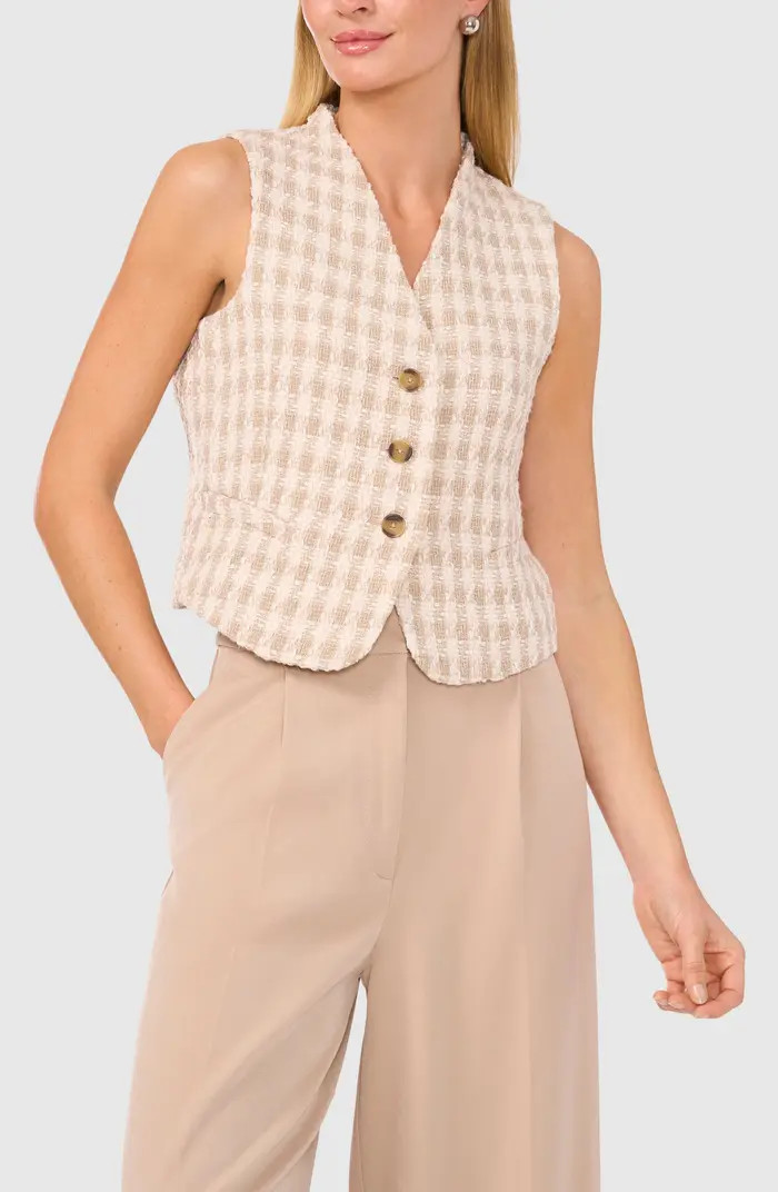 Halogen® Check Tweed Vest | Nordstrom | Nordstrom