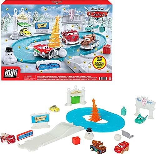 ​Disney Pixar Cars Minis Advent Calendar Playset, One a Day Storytelling Racecar Accessories & ... | Amazon (US)