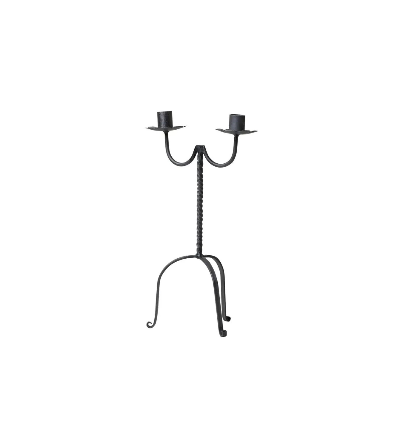 Twisted Wrought Iron Candelabra | Cottage and Key