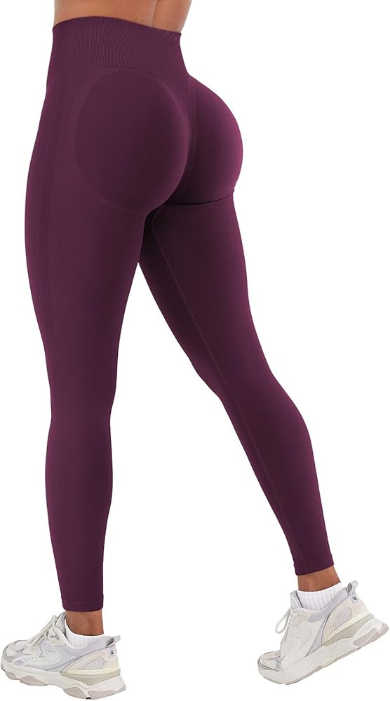 YEOREO Seamless Workout Leggings for Women Butt Lifting Hidden Scrunch Leggings High Waisted Gym ... | Amazon (US)