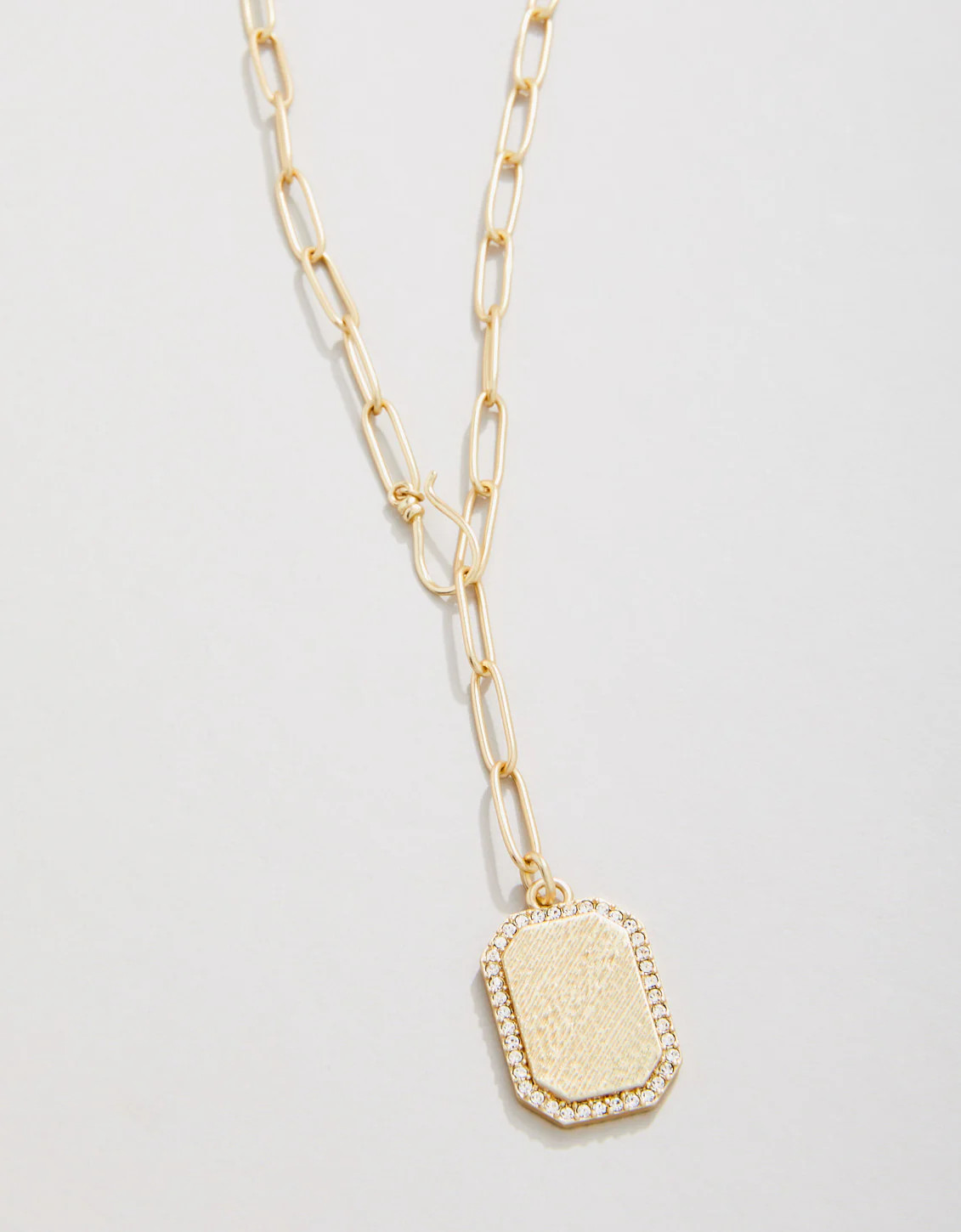 Bascom Drop Necklace 18" Crystal | Spartina 449