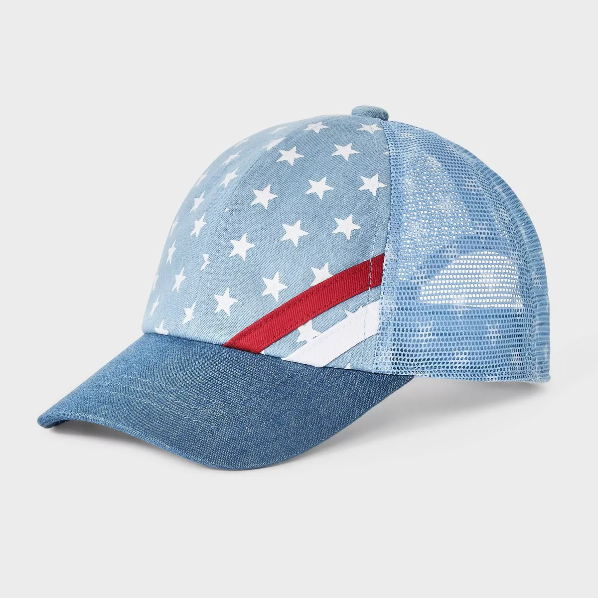 Kids' 4th of July Denim Trucker Baseball Hat - Cat & Jack™ Blue | Target