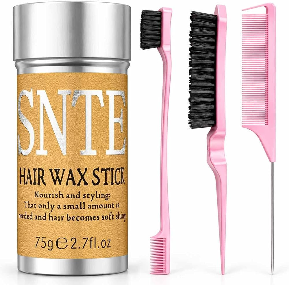 Hair Wax Stick & Slick Back Hair Brush \u2013 Frizz Control for Women & Kids, Non-Greasy & No Res... | Amazon (US)