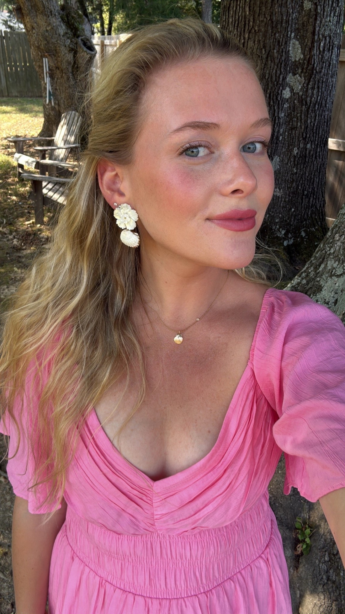 No filter skin. Minimal makeup - literally spf, blush and lips. That’s what’s in. Also this is the best lipstick ever. Color is secret salma  

#LTKBeauty