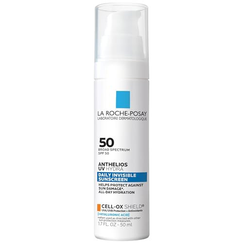 La Roche Posay Anthelios UV Hydra Sunscreen SPF 50, Daily Hydrating Sunscreen for Face with Hyaluronic Acid and Vitamin E, Broad Spectrum Invisible SPF Protection, Anti Aging, Fragrance Free | Amazon (US)