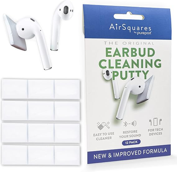AirSquares Earbud Cleaning Putty, The Original Cleaner Kit Compatible with Airpods, Earbuds & Tec... | Amazon (US)