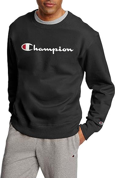 Champion Men's Crewneck Sweatshirt, Powerblend Fleece Crew Sweatshirt for Men, Best Comfortable Swea | Amazon (US)