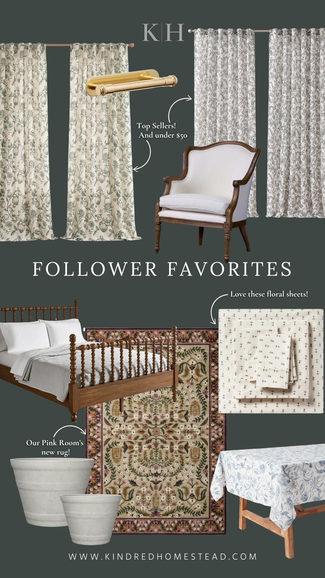 Follower favorites featuring home decor, furniture, curtains, linens, beds, and more for timelessly collected heirloom inspired homes!

#LTKHome