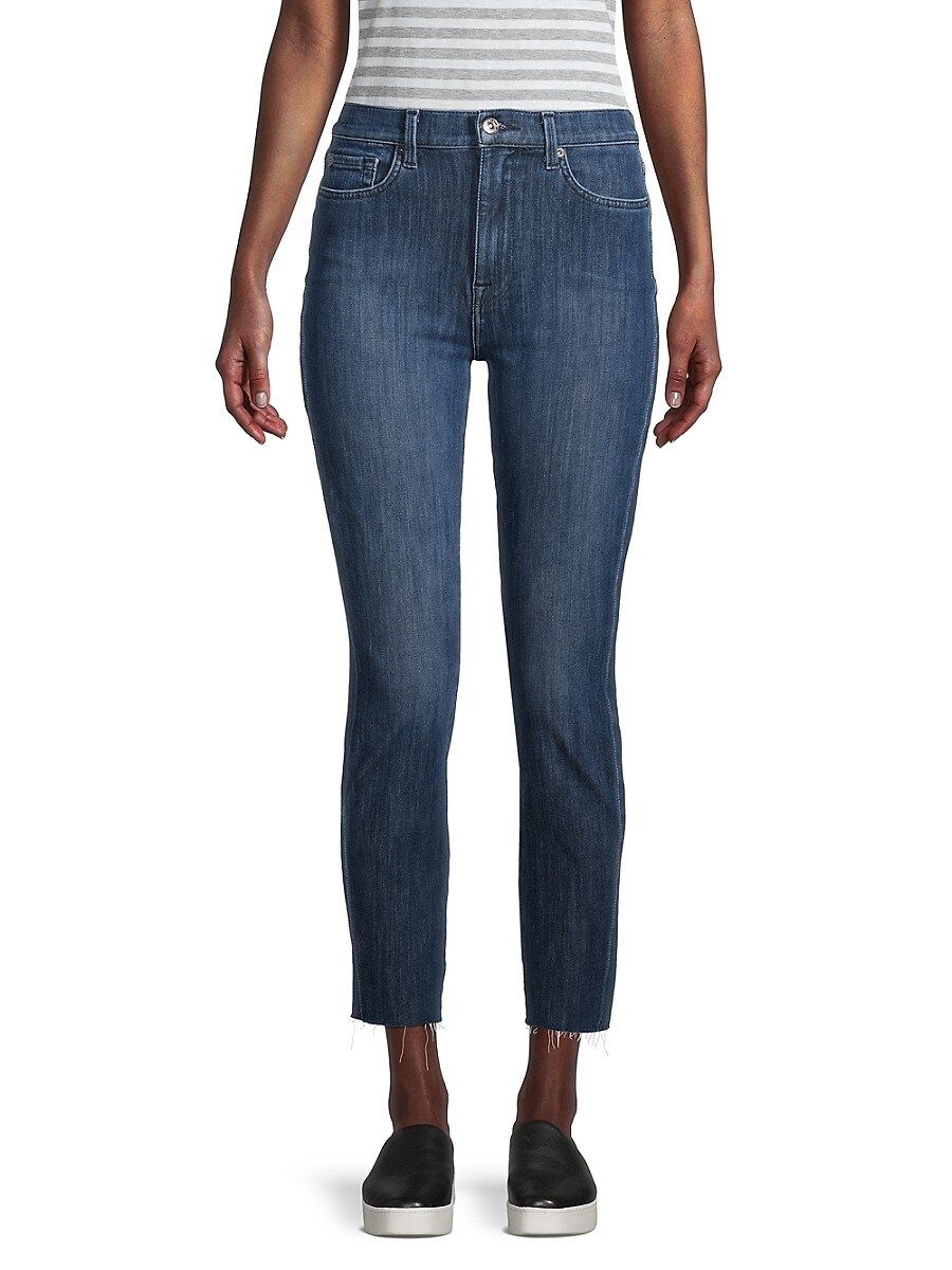 7 For All Mankind Women's Highwaisted Ankle Skinny Jeans - East Blue - Size 27 (4) | Saks Fifth Avenue OFF 5TH