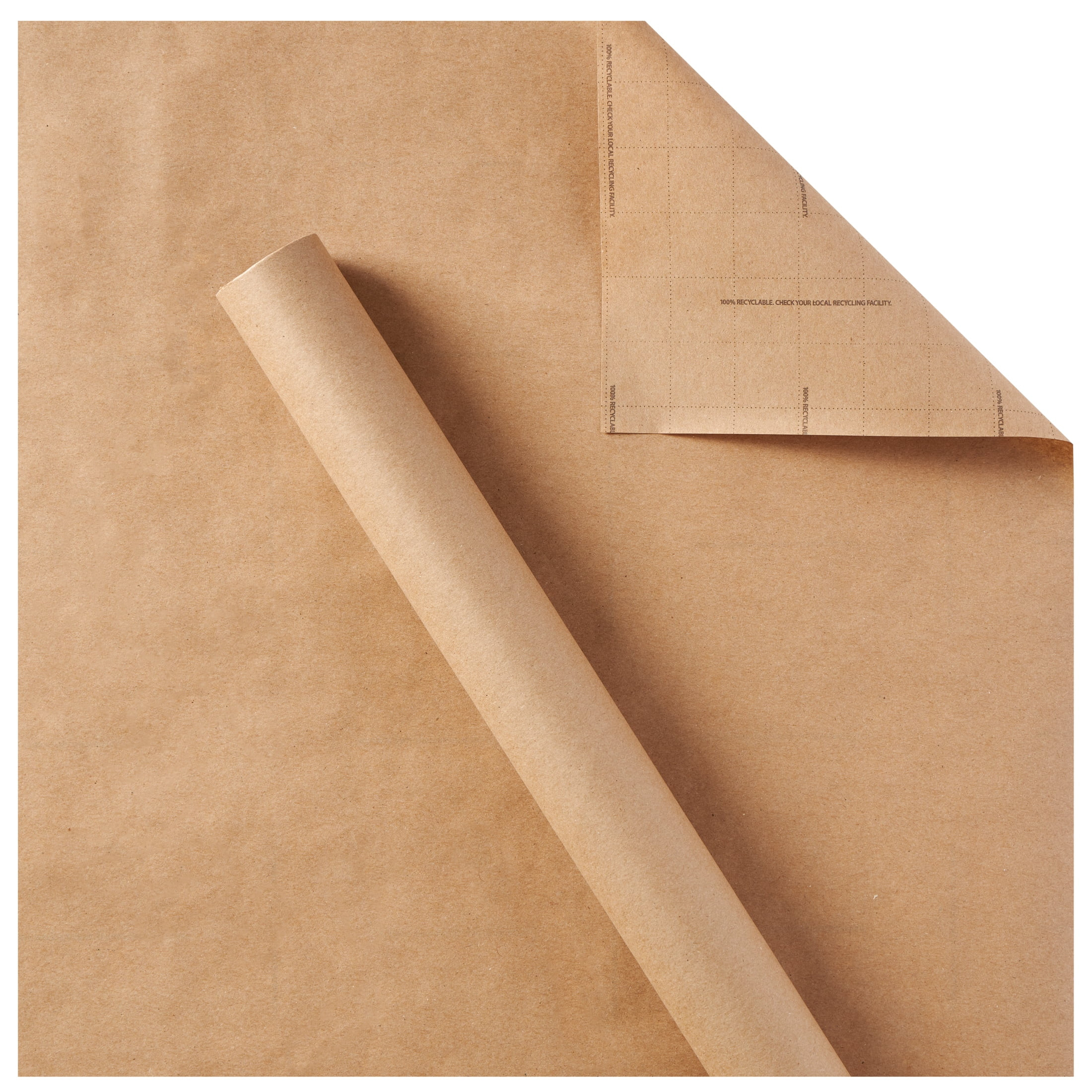 Brown Kraft Christmas Wrapping Paper, 80 sq ft, by Holiday Time | Walmart (US)