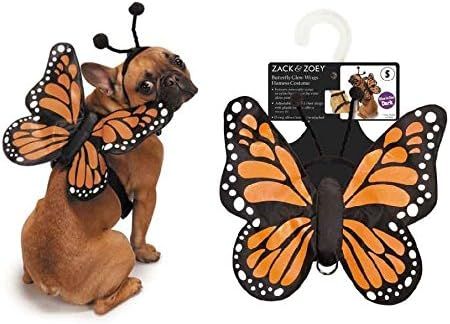 Zack & Zoey Butterfly Wing Dog Costume 3D Glow in The Dark Functional Harness Monarch Insect(Smal... | Amazon (US)
