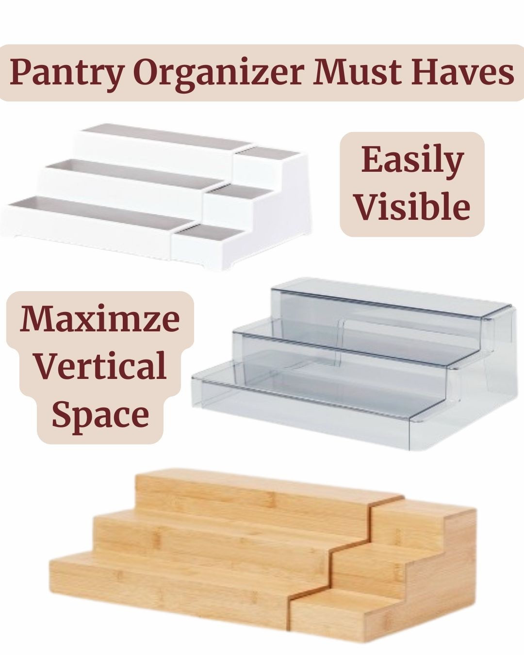Pantry must haves - Shelf organizers designed for cans and spices to create a clean, clutter-free pantry. This maximizes vertical space while keeping everything visible and easy to access. A simple, functional upgrade for a calm, organized, and cohesive pantry. | Pantry Organization | Kitchen Organized | Pantry Organizers | Kitchen Organizers | Simple Kitchen | Wood Shelf | Clear Shelf | White Shelf | Tiered Shelf | Adjustable Shelf | Expandable Shelf | Organized Home | 

#LTKHome #LTKmomlife #LTKFindsUnder50