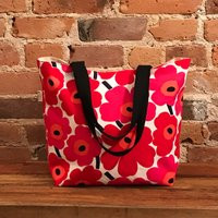 Handmade Marimekko Bag, Red Poppy Bag Made From Fabric, Unniko, Tote Purse | Etsy (US)