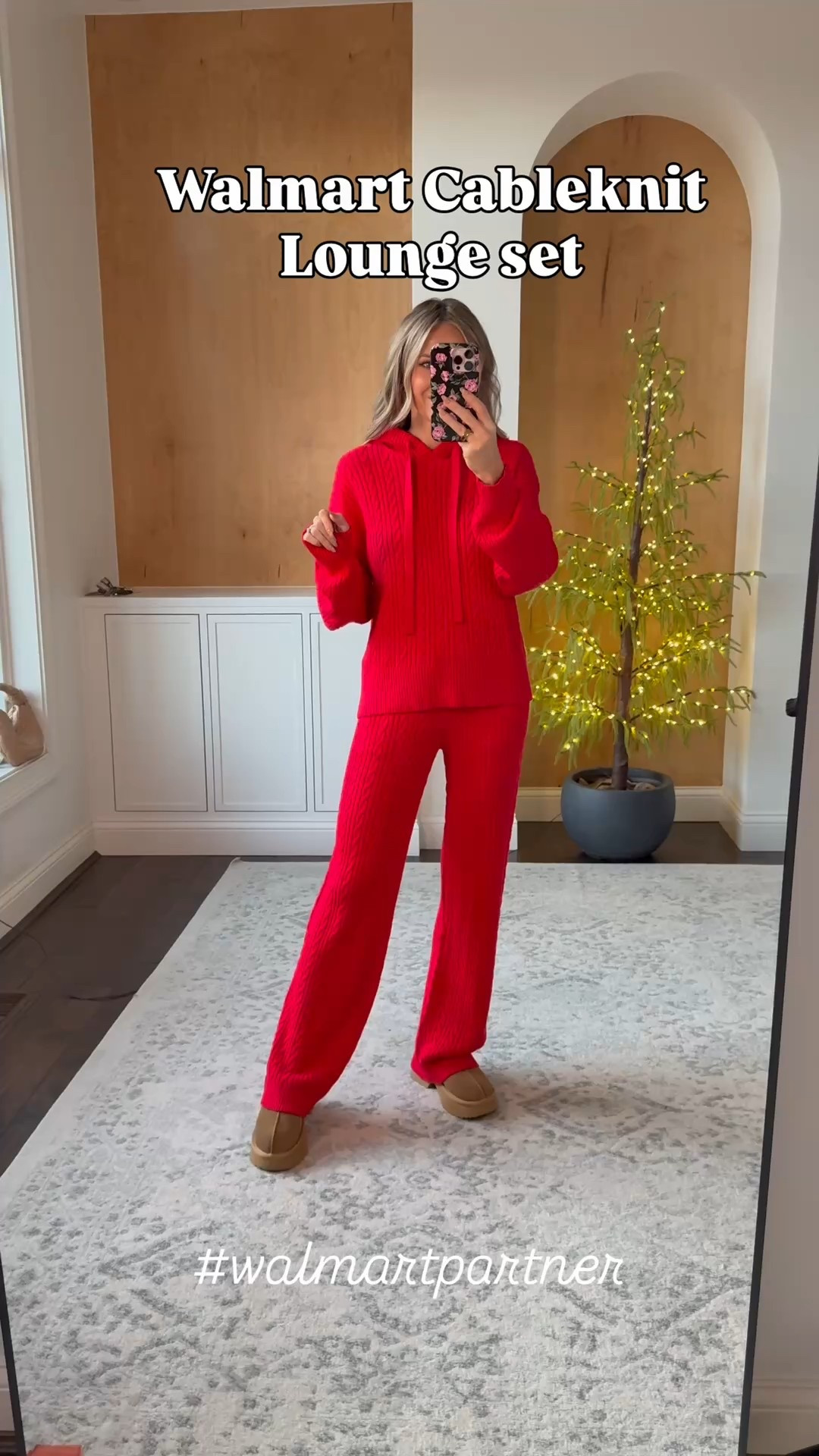 Matching loungeset - love the cableknit design - hooded sweatshirt (sized up to small) and wide leg pants with pockets and stretchy waistband (xs)

@walmartstyle #walmartpartner #walmartstyle

#LTKFindsUnder50 #LTKPetite #LTKHoliday