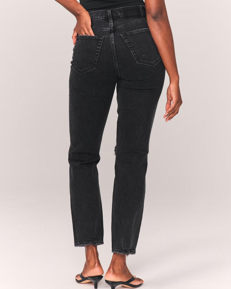 Curve Love 90s Ultra High Rise Straight Jeans | Abercrombie & Fitch (US)