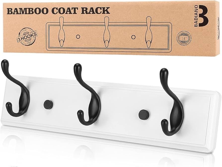 Wall Mount Coat Rack, Mounted Organizer for Closet,Entryway, Bedroom, Living Room, Heavy Duty Dou... | Amazon (US)