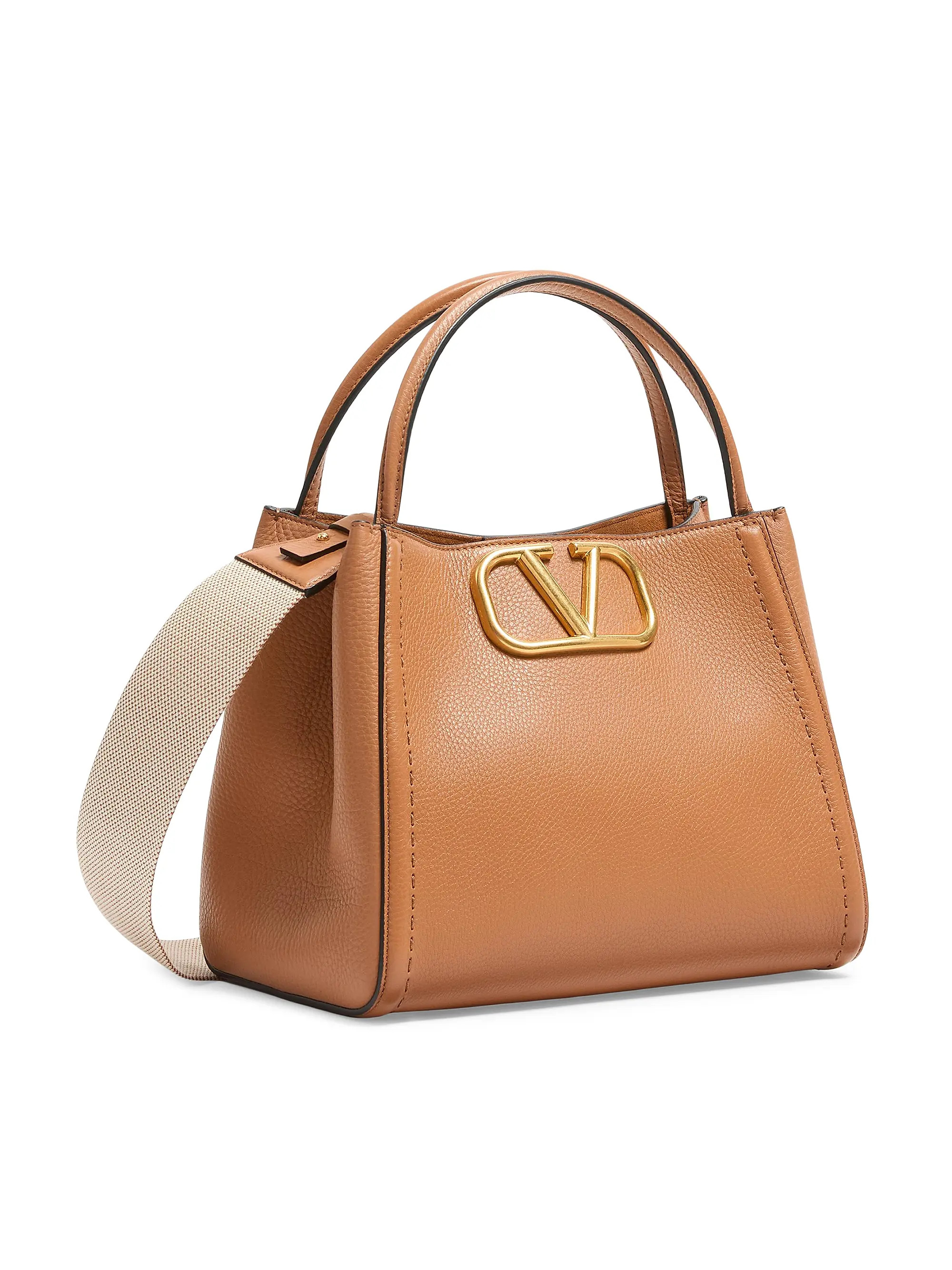 Valentino Garavani Alltime Medium Handbag in Grainy Calfskin | Saks Fifth Avenue