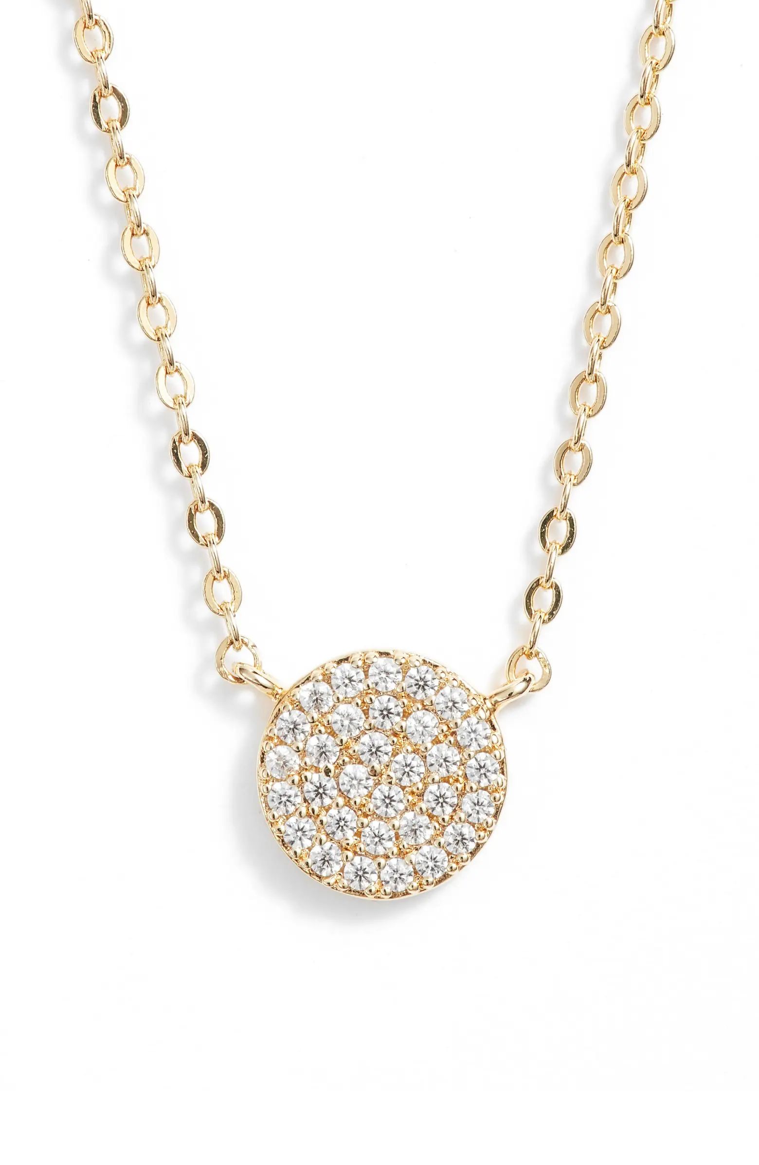 Pavé Disc Pendant Necklace | Nordstrom