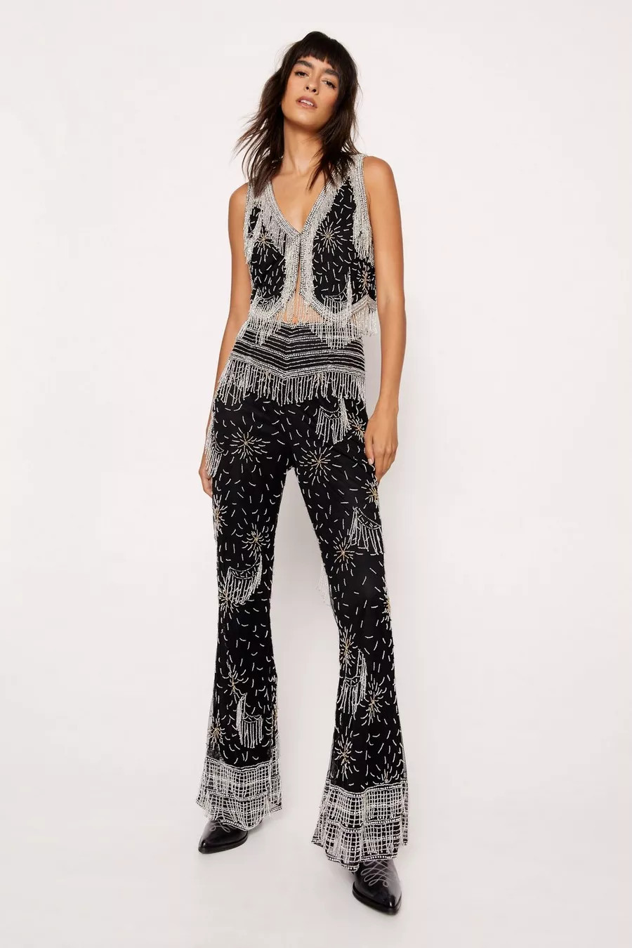 Tassel Beaded Celestial Tank Top | Nasty Gal US