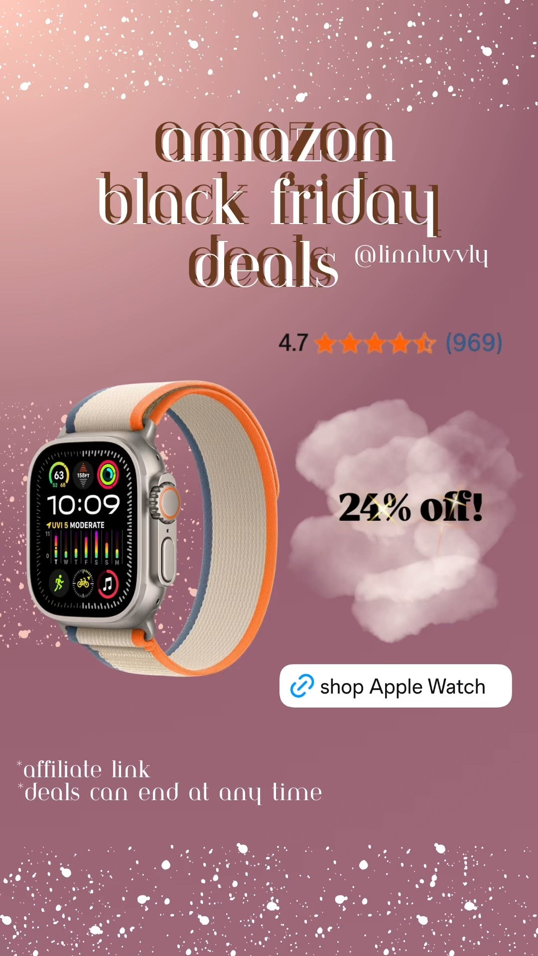 Apple Watch Ultra 2 [GPS + Cellular 49mm] Smartwatch with Rugged Titanium Case & Orange/Beige Trail Loop S/M.

#LTKActive #LTKGiftGuide #LTKCyberWeek