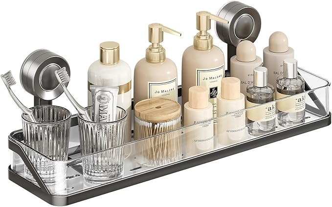 Shower Caddy Suction Cup,Detachable Bathroom Shower Organizer for Bathroom Storage, Wall Mounted ... | Amazon (US)