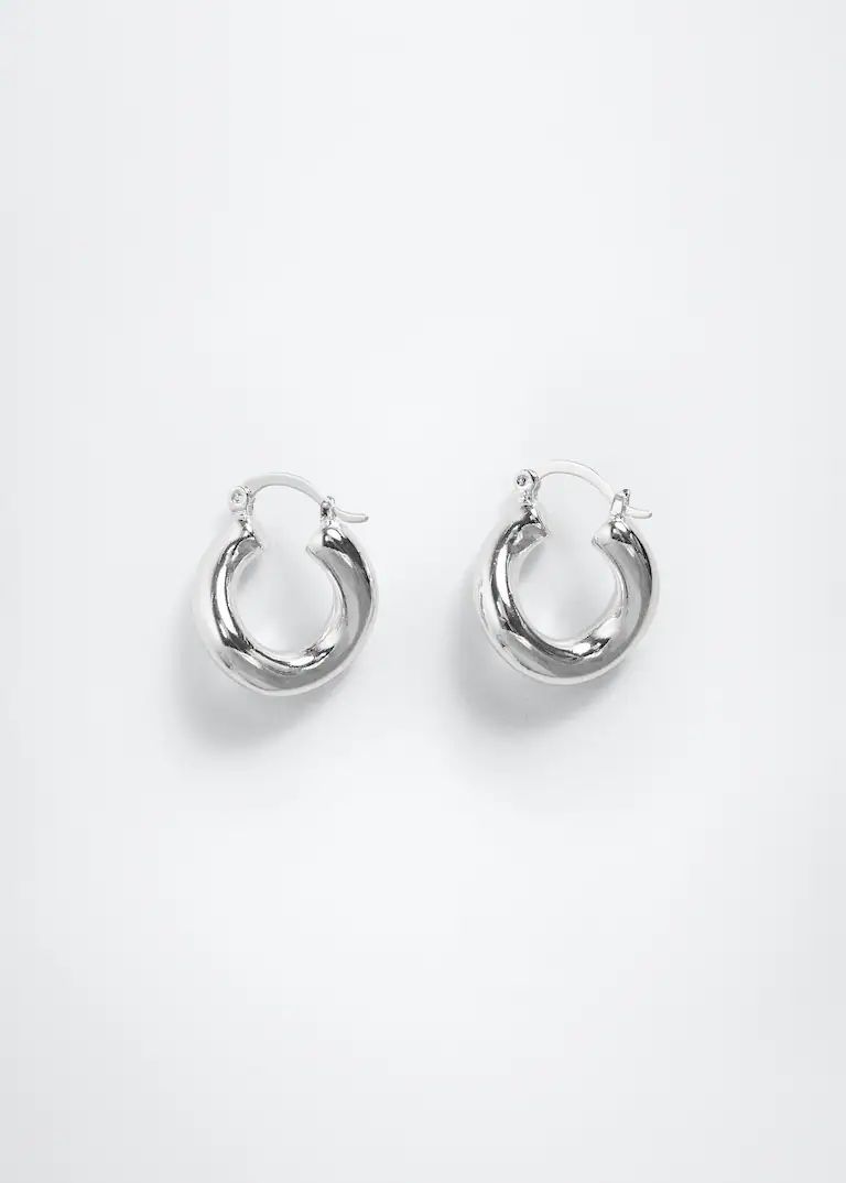 Twisted hoop earrings | MANGO (US)