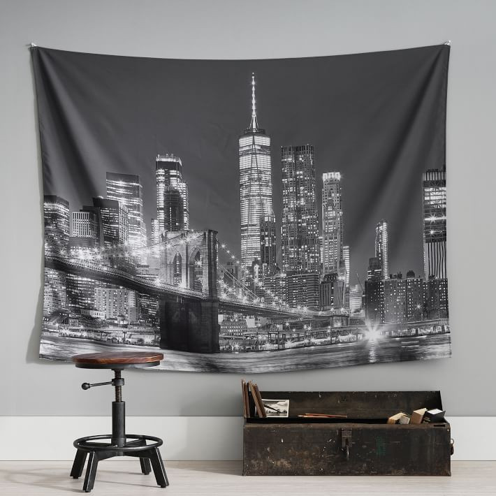 City Lights Recycled Tapestry | Pottery Barn Teen