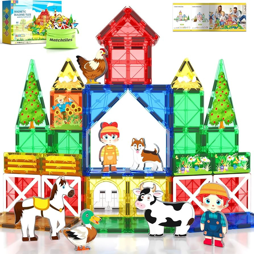 Magnetic Tiles Toys with Farm Animals for 3+ Year Old Toddler, Magnetic Blocks Building Toys for ... | Amazon (CA)