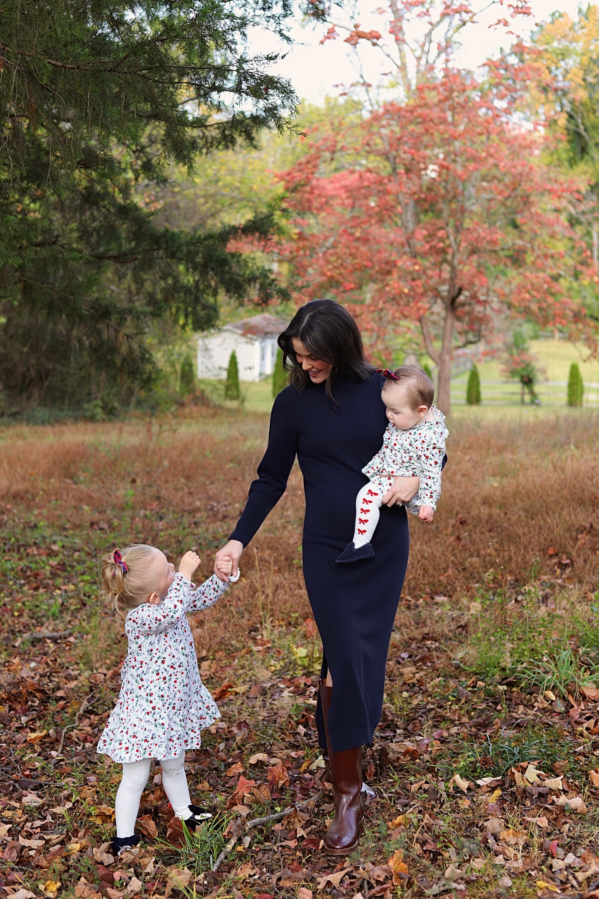 Fall afternoon in the field 🍂 navy knit dress + tall boots. 

 #LTKSeasonal #LTKmomlife #falloutfits