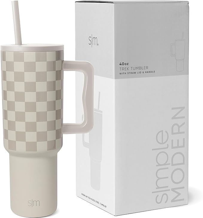 Simple Modern 40 oz Tumbler with Handle and Straw Lid | Insulated Cup Reusable Stainless Steel Wa... | Amazon (US)