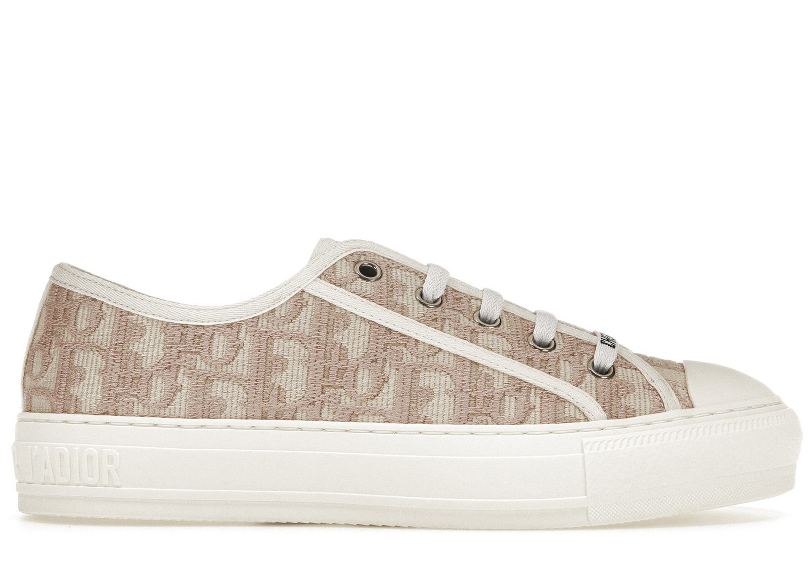 Women's Dior Walk'N'Dior Oblique Embroidered Sneakers in Nude/Pink/White | StockX