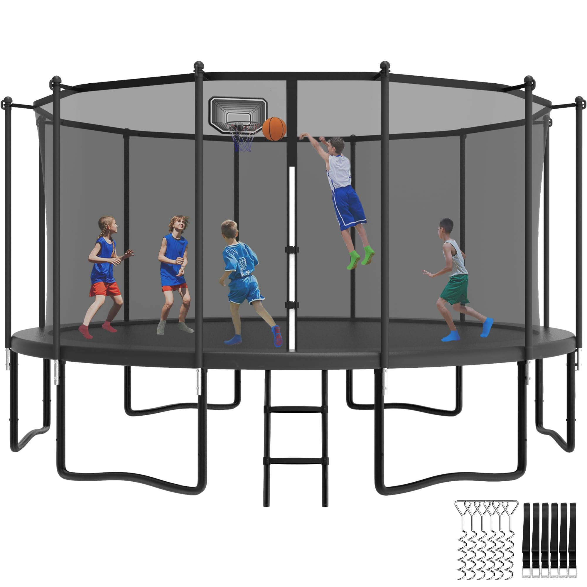 YORIN Tranpoline Outdoor【Upgrade Thickened】 16FT 15FT 14FT 12FT 10FT 10FT with Basketball Hoo... | Amazon (US)