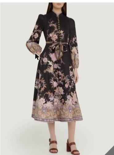 Obsessed with this Zimmermann Luna Button Midi Dress 🖤🌸 This stunning black floral print midi just arrived and it's even more beautiful in person! The delicate botanical print, button-front detail, and belted waist make it so elegant. Originally $1150, snagged it pre-loved for way less — Zimmermann quality at its finest! Perfect for weddings, garden parties, or just feeling absolutely gorgeous. Size 1 (runs small). Shop the link! ✨ 

 #Zimmermann #ZimmermannDress #LunaDress #FloralMidi #MidiDress #FashionFind #DesignerDress #OOTDStyle #Floral #LuxuryFashion #BuyResale #LTKootd #LTKSeasonal