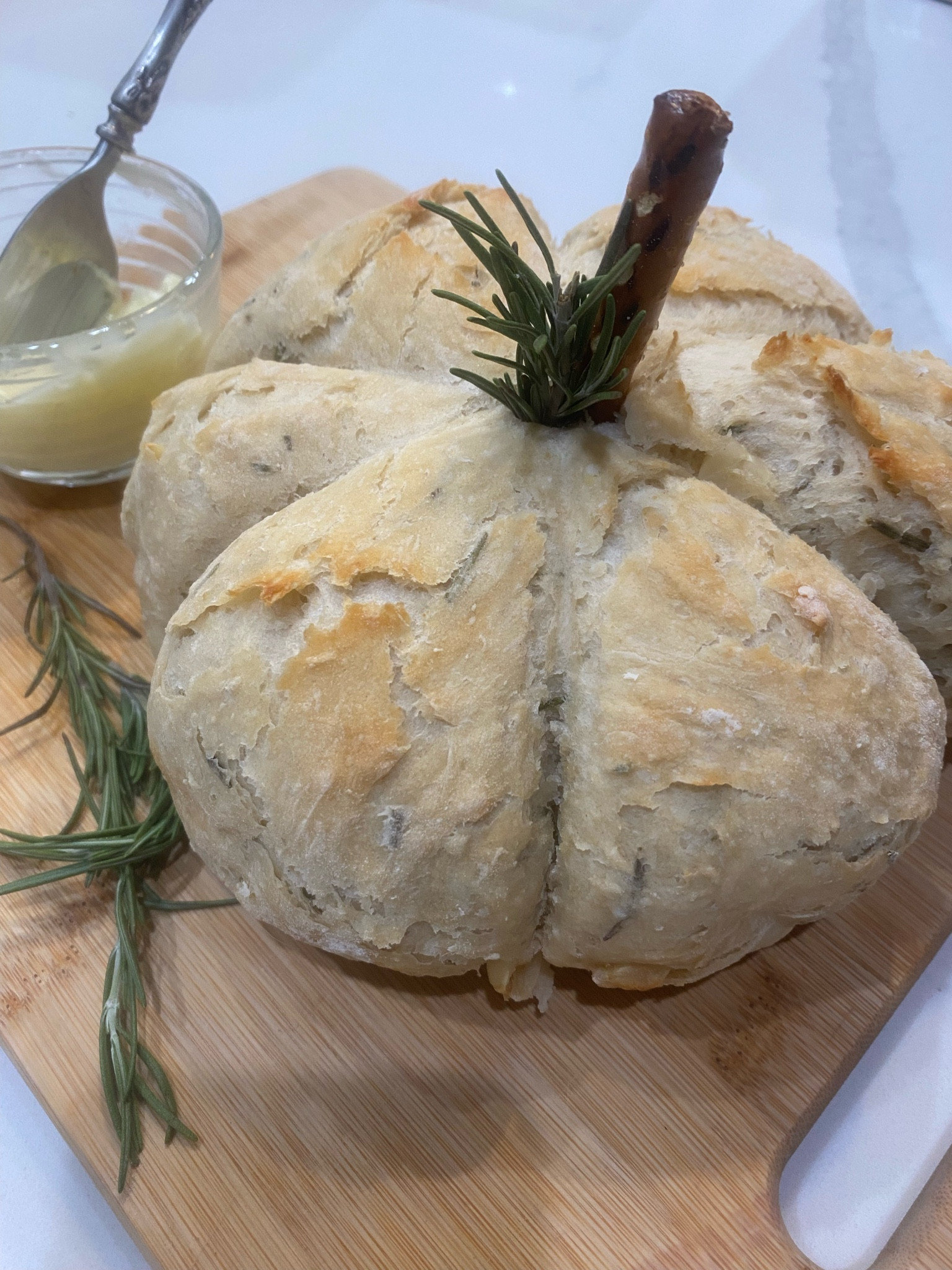 Garlic Rosemary Bread. And it’s in the shape of a pumpkin!! This is a perfect loaf to serve at Thanksgiving and will decorate the table nicely! Check out some supplies you’ll need here to make your own loaf  

#LTKhome #LTKSeasonal #LTKHoliday