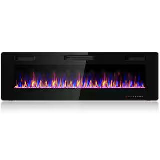 Costway 5100 BTU 60 in. Remote Control Wall Electric Fireplace Furnace GHM0255 - The Home Depot | The Home Depot