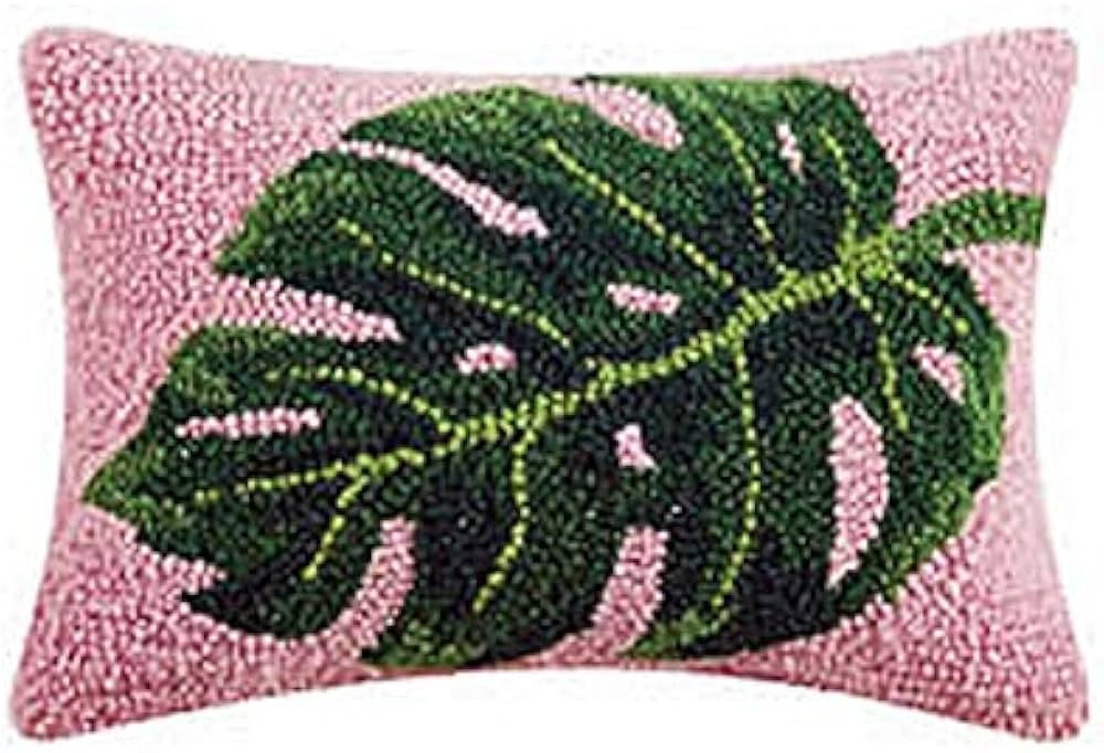 Peking Handicraft Tropical Palm Mini Hooked Wool Pillow 8 x 12 | Amazon (US)