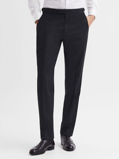 Reiss Black Hope Modern Fit Travel Trousers | Reiss UK
