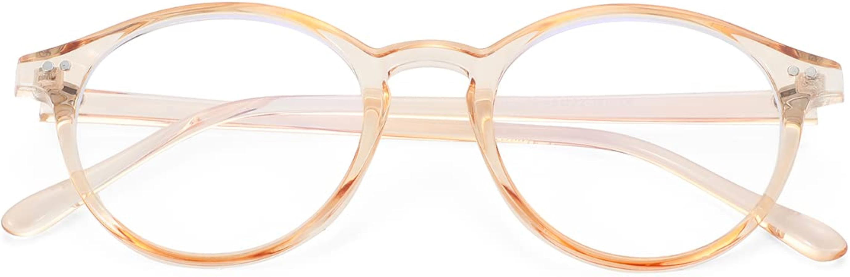 Gleyemor Blue Light Glasses for Men Women, Vintage Round Frame Computer Eyeglasses | Amazon (US)