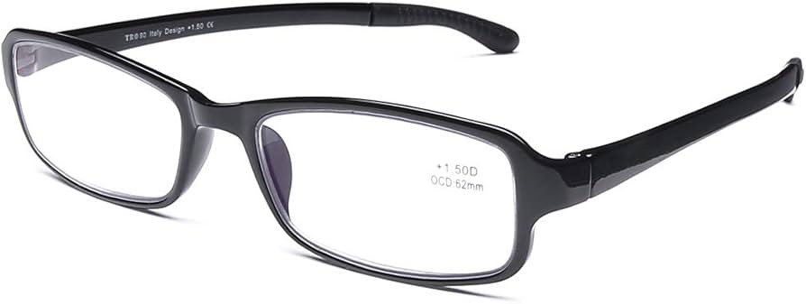 DOOViC Blue Light Filter Reading Glasses Flexible Black Computer Glasses with Thickness Square Fu... | Amazon (DE)