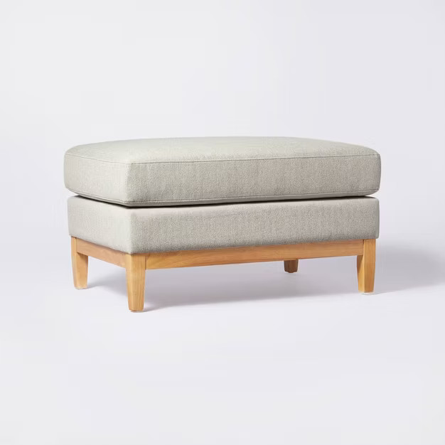 Woodland Hills Wood Base Large Ottoman - Threshold™ designed with Studio McGee | Target