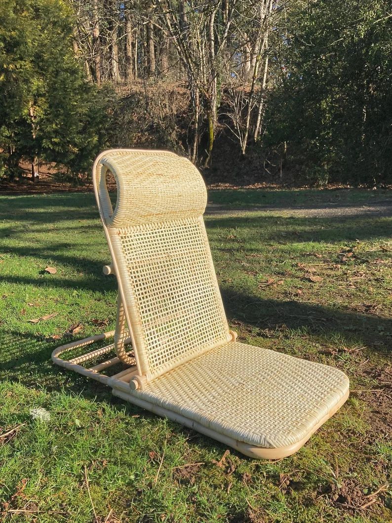 Rattan Folding Beach Chair | Etsy (US)