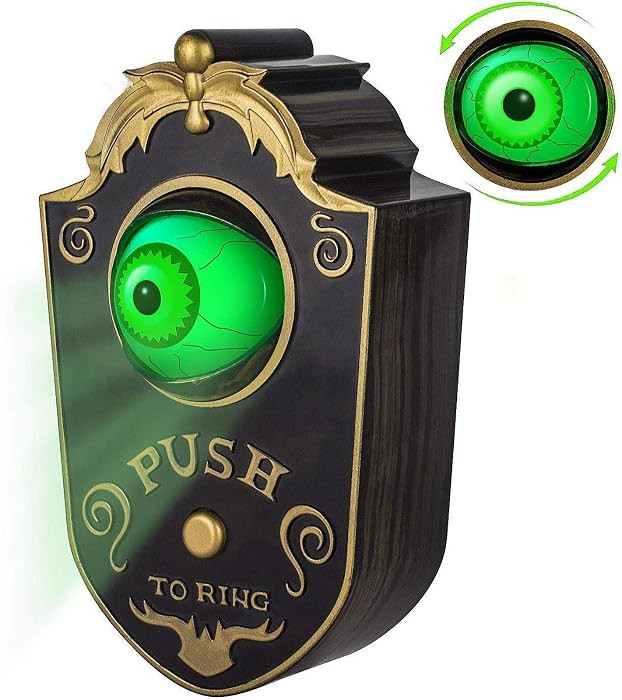 Halloween Decoration, Halloween Doorbell, Haunted Doorbell Animated Eyeball Halloween Decor with ... | Amazon (US)