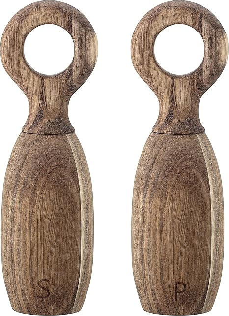 Bloomingville Brown Acacia Wood Salt & Pepper Mills,8 Inch | Amazon (US)