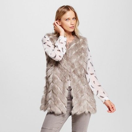 Women's Faux Fur Vest - Cliché | Target
